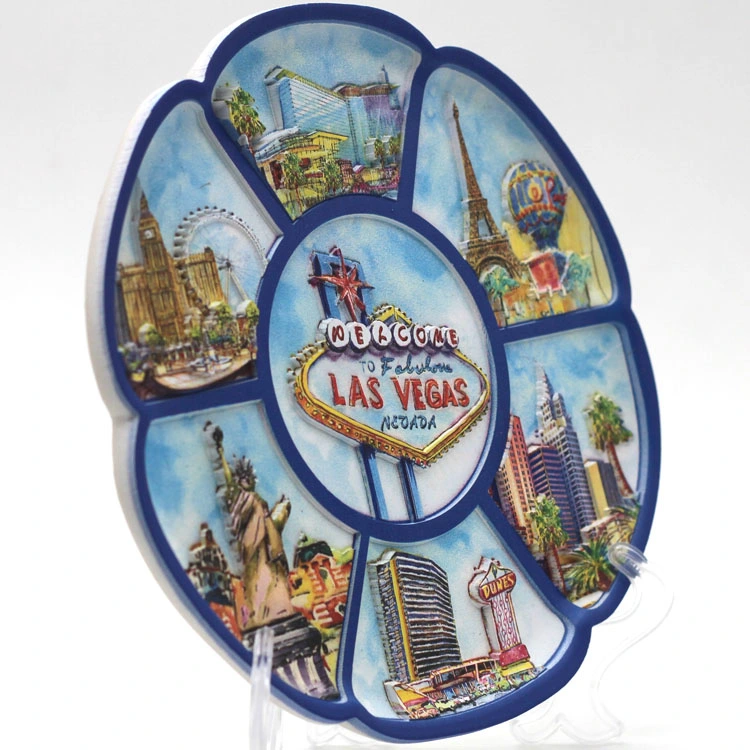 Polyresin Tourist Souvenir Plates Resin Printing Plate for Decor