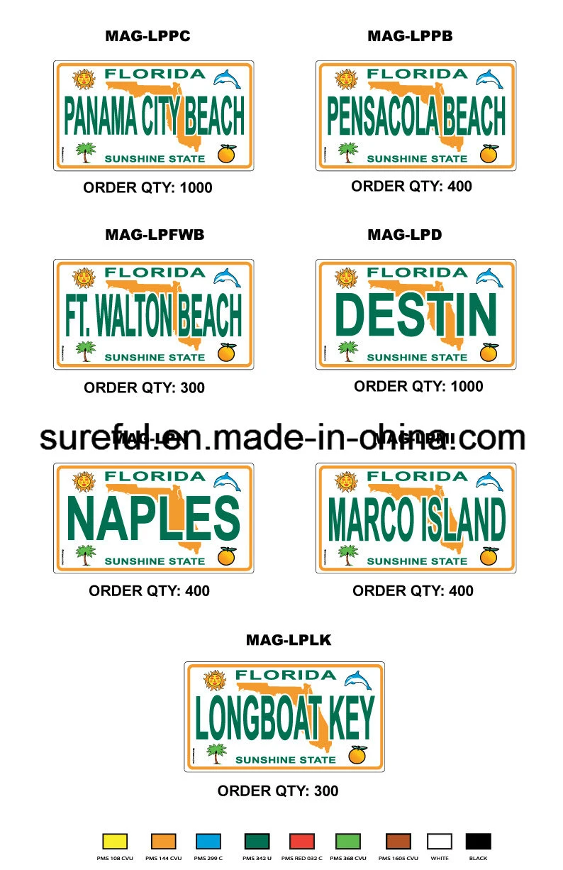 Magnet License Plate Miami Souvenirs
