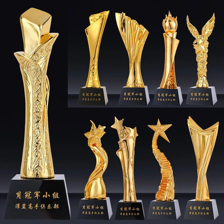 Wholesale Cheap Custom Blank Champions Sport Award Souvenir Metal Trophy Cup Trophy Trophiesmanufacture Metal 3D Gold Troch Trophies