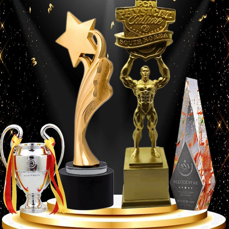 Manufacturer Custom Design Excellent Award Catalog Crystal Trophy for Corporate School Sport Award Gifts