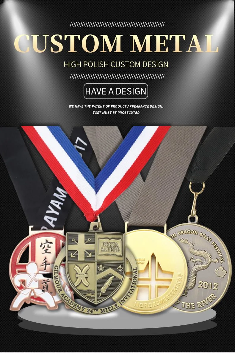 Factory Supply Custom Sports Event Karate Competition Soft Enamel Metal Medal