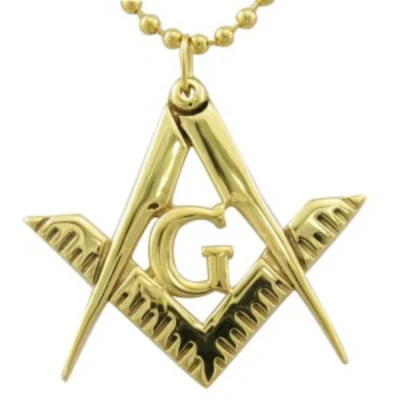 Пластинчатое золотое масонское ожерелье с подвеской